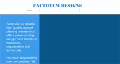Desktop Screenshot of factotumdesigns.com